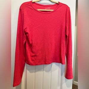 Universal Threads Ribbed Long Sleeve Shirt in Coral XL